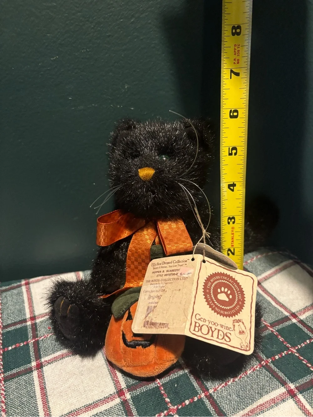 Boyd’s Bears Pepper B Scaredycat Gorgeous Plush Cat
